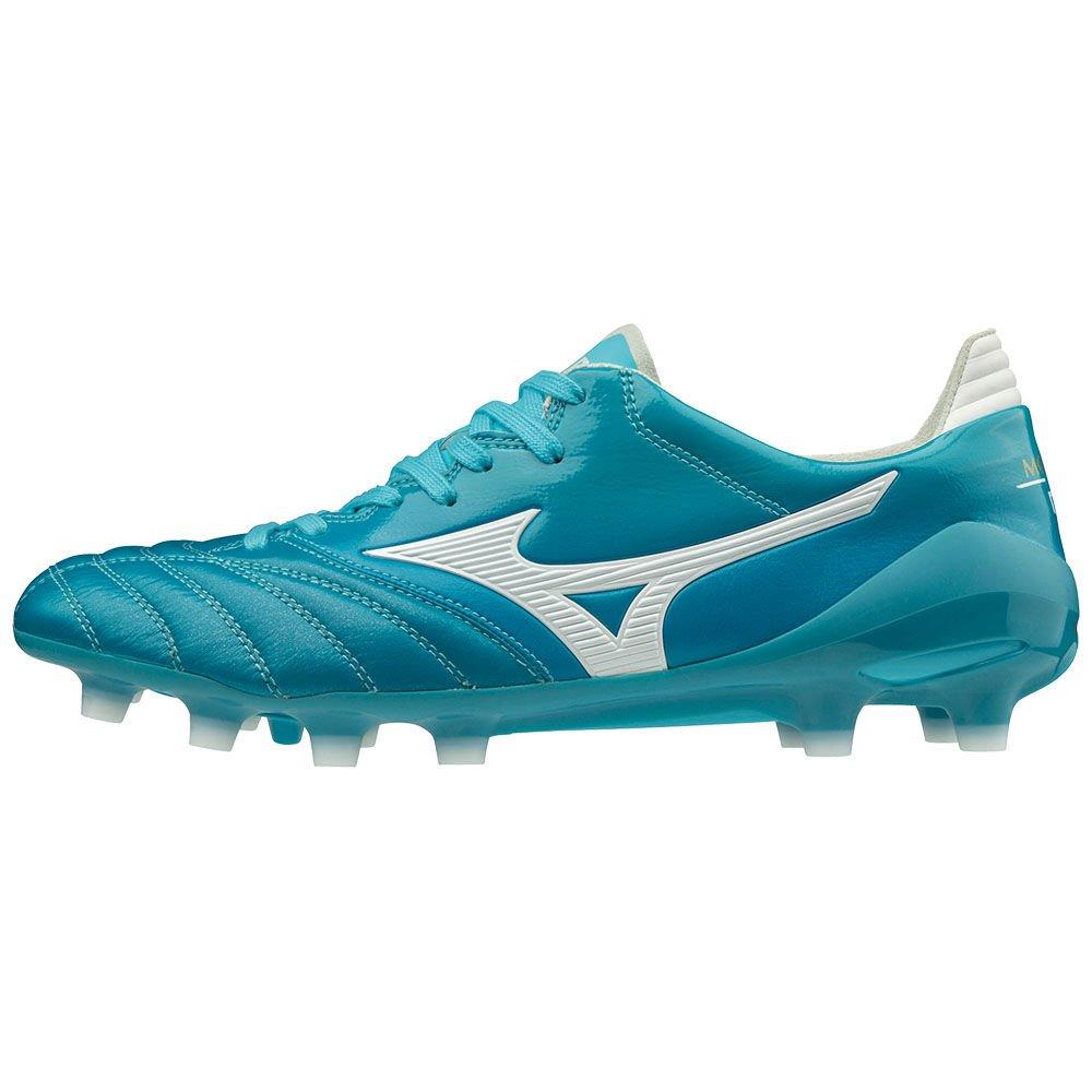 Mizuno Men's Football Boots White/Blue Turquoise MORELIA NEO II JAPAN Shoes - P1GA195123